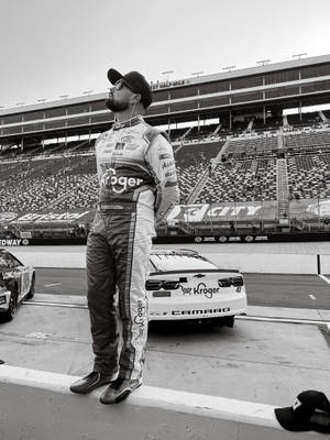 Intense Focus - Ricky Stenhouse Jr In Black And White Wallpaper