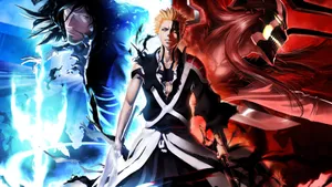 Intense Ichigo Kurosaki In Action Wallpaper