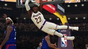 Intense Nba 2k20 Battle On Court Wallpaper
