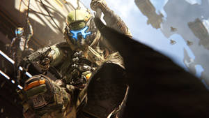 Intense Titanfall Action - Epic Boot Stomp Scene Wallpaper