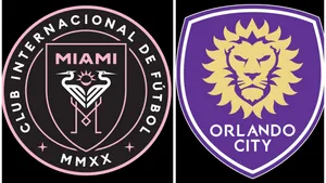 Inter Miami Fc And Orlando City Sc Official Logos Wallpaper