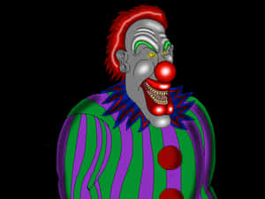 Intimidating Clown Illustration Wallpaper