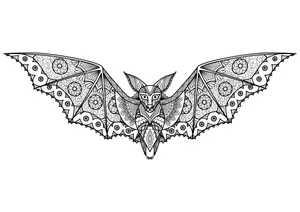 Intricate Bat Design Desktop Wallpaper
