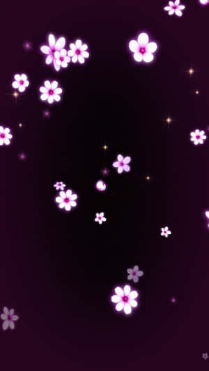 Intricate Black And Pink Floral Print Wallpaper