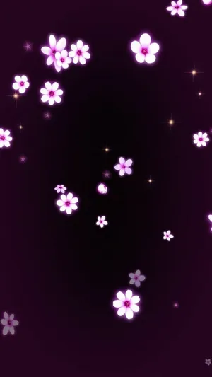 Intricate Black And Pink Floral Print Wallpaper