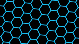 Intricate Shapes Of Colorful Hexagons Wallpaper