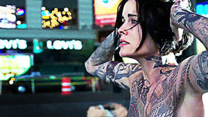 Intrigued Jane Doe From The Blindspot Series Wallpaper