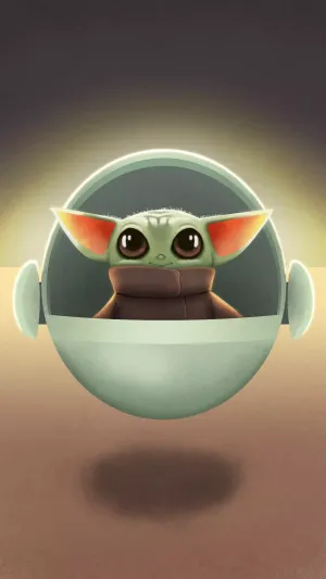 Intriguing Illustration Of Cartoon Yoda Wallpaper