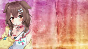 Inugami Korone In A Moment Of Zen Wallpaper