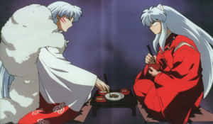 Inuyasha Looks On In Determined Awe Wallpaper