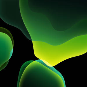 Ios 13 Dark Green Abstract Wallpaper