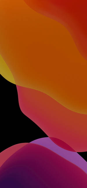 Ios 13 Dark Orange Wallpaper