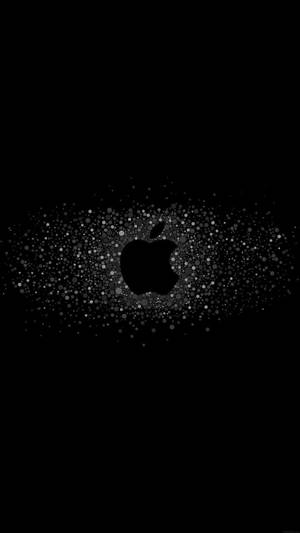Ios Apple Logo Minimal Dark Iphone Wallpaper