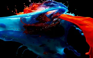 Ipad Pro 12.9 Orange Blue Splash Wallpaper
