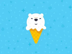 Ipad Pro Cute Bear Ice Cream Wallpaper
