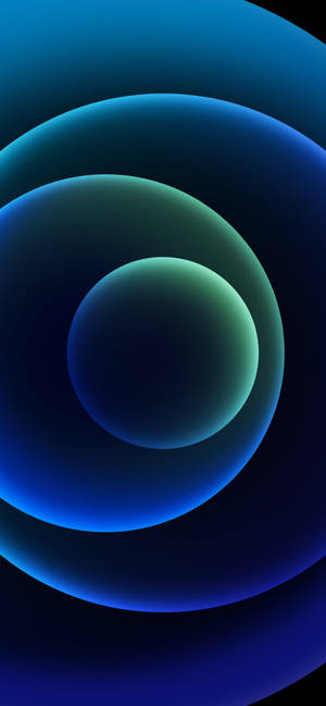 Iphone 11 Black Concentric Orbs Wallpaper