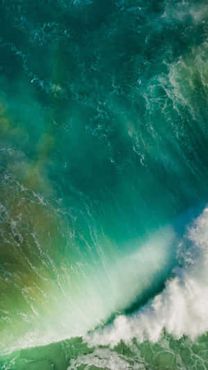 Iphone 11 Green Ocean Wave Wallpaper