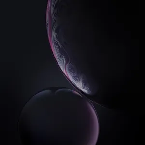 Iphone 12 Stock Dark Violet Bubbles Wallpaper