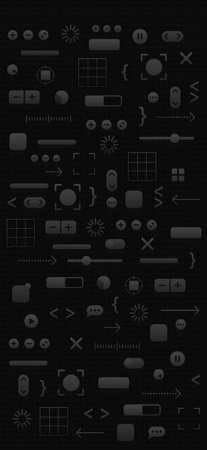 Iphone 12 Stock Many Gray Icons Wallpaper
