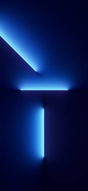 Iphone 13 Dark Blue Light Beam Wallpaper