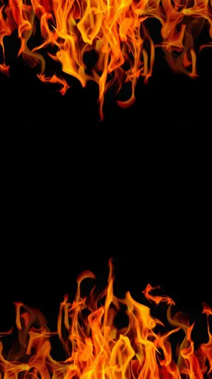Iphone Fire Upside-down Border Design Wallpaper