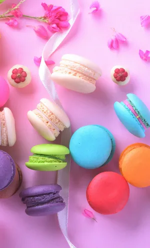 Iphone Food Colorful Macarons Wallpaper