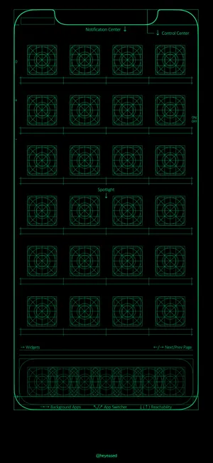 Iphone Screen Outline Neon Wallpaper