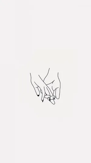 Iphone White Holding Hands Wallpaper