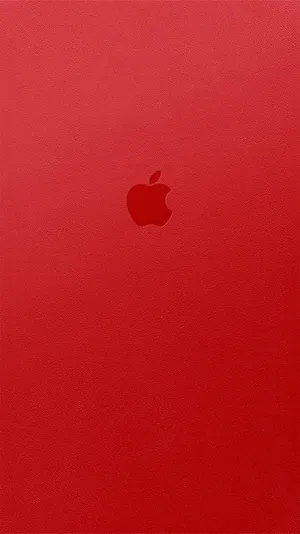 Iphone X Original Apple Logo On Red Wallpaper