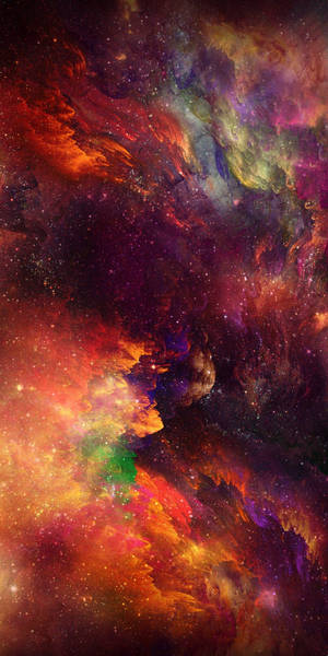 Iphone X Original Colorful Galaxy Wallpaper