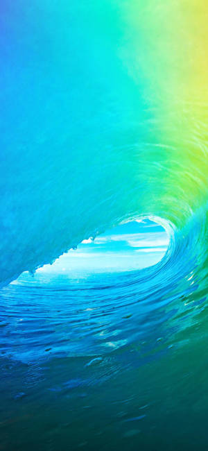 Iphone X Original Ocean Blue Waves Wallpaper