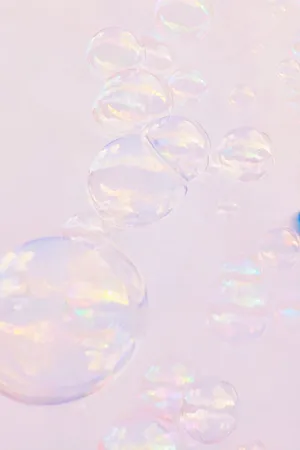 Iridescent Soap Bubbles Pastel Background Wallpaper