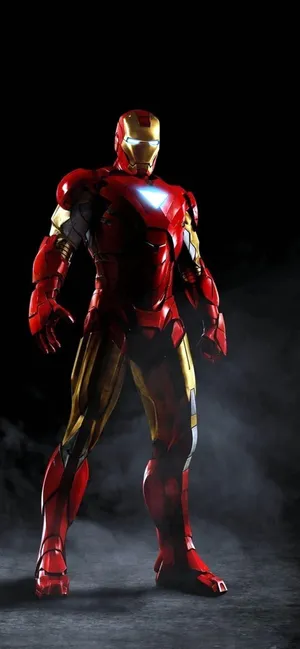 Iron Man Armor Standingin Smoke Wallpaper