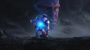Iron Man Battle Stance Night Sky Wallpaper