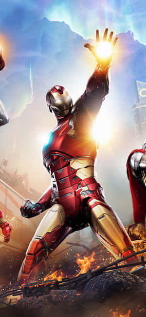Iron_ Man_ Power_ Pose_i Phone_ Wallpaper Wallpaper
