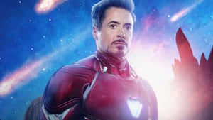 Iron Man Space Background Wallpaper
