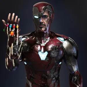 Iron Man With Infinity Gauntlet Wallpaper