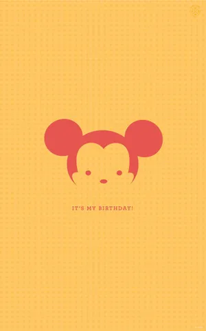 It Is My Birthday Mickey Head Wallpaper