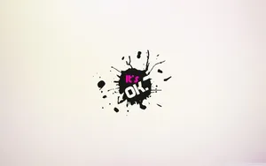 It's Okay Black Splatter Wallpaper