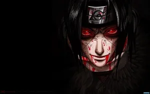 Itachi Cool Bloody Face Wallpaper