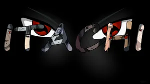 Itachi Mangekyou Sharingan Eyes Black Wallpaper
