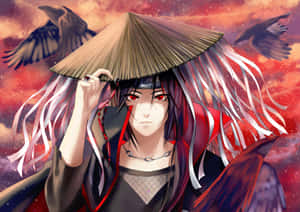 Itachi Mangekyou Sharingan Roningasa Birds Flying Wallpaper