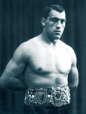 Italian Boxer Primo Carnera Ebu Heavyweight Title Belt Wallpaper