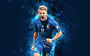 Italian Striker, Ciro Immobile In Action! Wallpaper