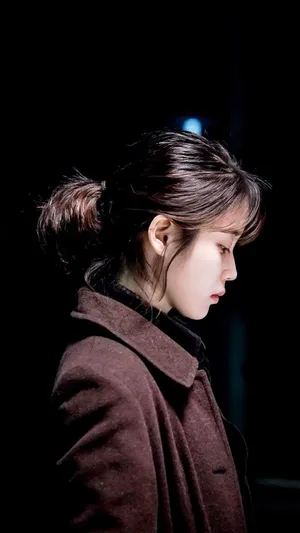 Iu In Brown Coat Wallpaper