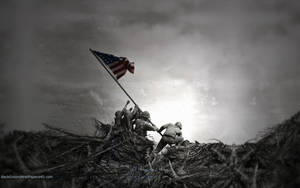 Iwo Jima Usa Flag Iphone Wallpaper