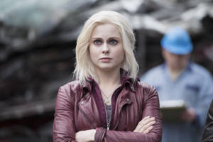 Izombie's Star Liv Moore Sporting A Red Leather Jacket Wallpaper