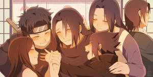 Izumi Uchiha With Family Wallpaper