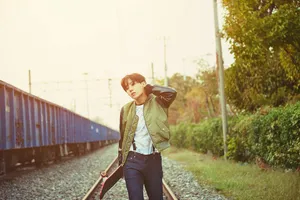 J-hope In A Railway Track Wallpaper