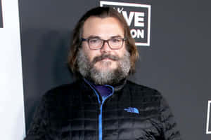 Jack Black Exhibiting Joy During A Red Carpet Event Wallpaper